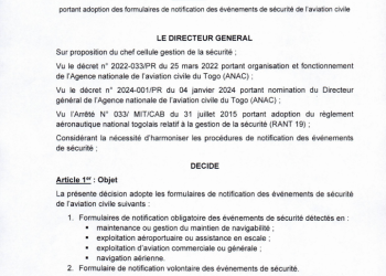NOTIFICATION DES EVENEMENTS DE SECURITE